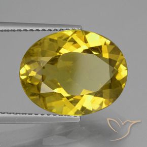 Apatito Amarillo dijón natural de 7.88 ct, Ovalada, VS