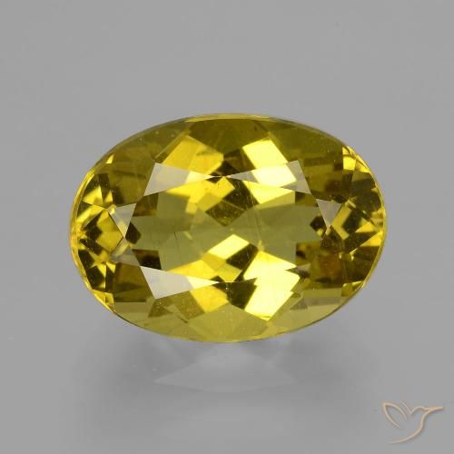 6.93ct Natural Amarillo púrpura Apatito, Ovalada, VS