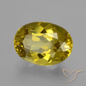 Apatito Amarillo púrpura natural de 6.93 ct, Ovalada, VS