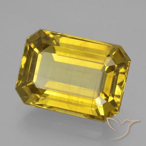 Apatito Amarillo púrpura natural de 10.57 ct, Corte Octágono / Esmeralda, VS