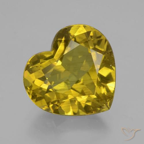 8.82ct Natural Amarillo dijón Apatito, Corazón, VS