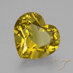 Apatito Amarillo dijón natural de 8.82 ct, Corazón, VS