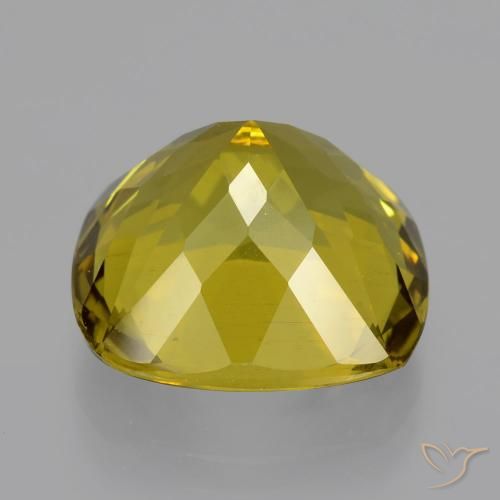 Apatito Dorado amarillento natural de 13.71 ct, Forma Cojín, VS