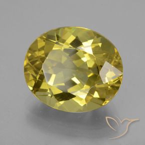 Apatito Amarillo amarronado natural de 9.01 ct, Ovalada, VS
