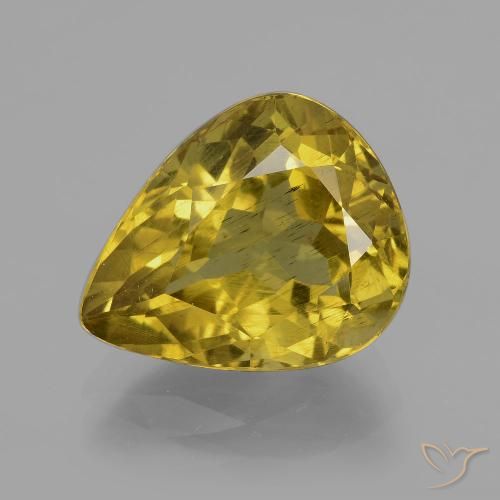 7.56ct Natural Amarillo otoño Apatito, En forma de pera, VS