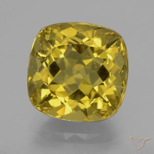10.14ct Natural Amarillo dijón Apatito, Forma Cojín, VS