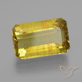 Apatito Amarillo otoño natural de 8.59 ct, Corte Octágono / Esmeralda, VS
