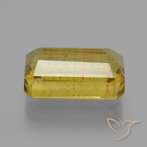 Apatito Amarillo otoño natural de 8.59 ct, Corte Octágono / Esmeralda, VS