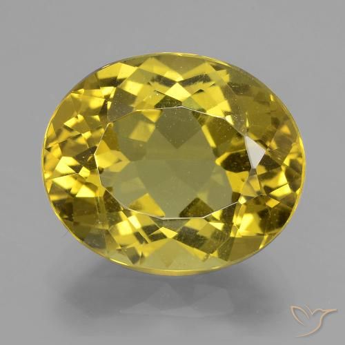 10.86ct Natural Amarillo dijón Apatito, Ovalada, VS