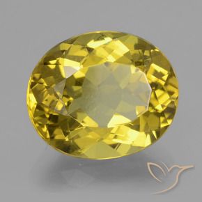 Apatito Amarillo dijón natural de 10.86 ct, Ovalada, VS