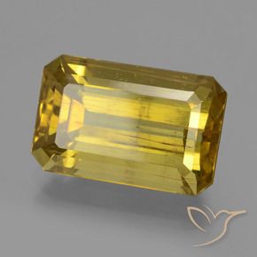 Apatito Amarillo dijón natural de 12.73 ct, Corte Octágono / Esmeralda, VS