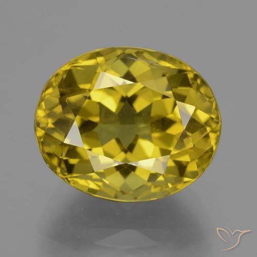 14.93ct Natural Amarillo dijón Apatito, Ovalada, VS