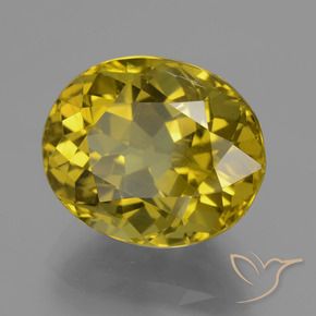 Apatito Amarillo dijón natural de 14.93 ct, Ovalada, VS