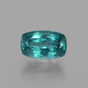 Apatita azul natural de 3,08 ct, corte cojín, VS