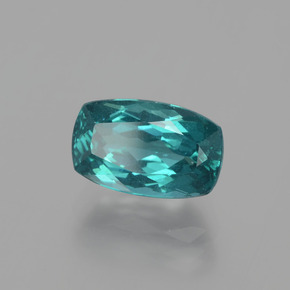 Apatita azul natural de 3,08 ct, corte cojín, VS
