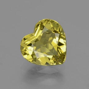 Apatita amarillo natural de 3,20 ct, forma de corazón, VVS-VS
