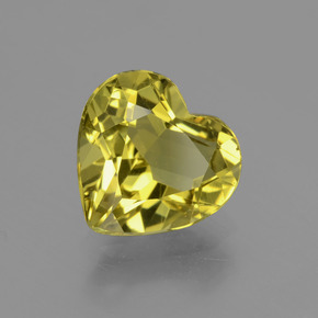 Apatita amarillo natural de 3,20 ct, forma de corazón, VVS-VS