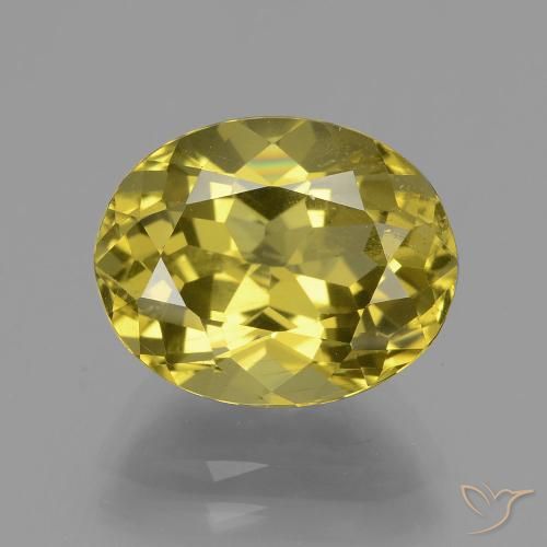 5.50ct Natural Amarillo amarronado Apatito, Ovalada, VS