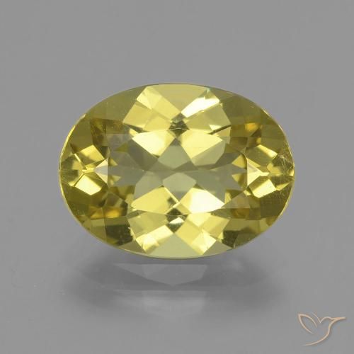 3.90ct Natural Amarillo medio Apatito, Ovalada, VS