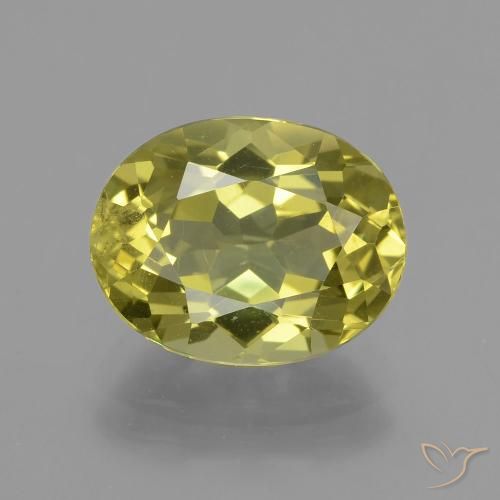 4.44ct Natural Amarillo medio Apatito, Ovalada, VS