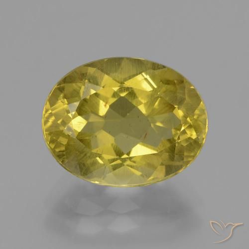 4.73ct Natural Amarillo medio Apatito, Ovalada, VS