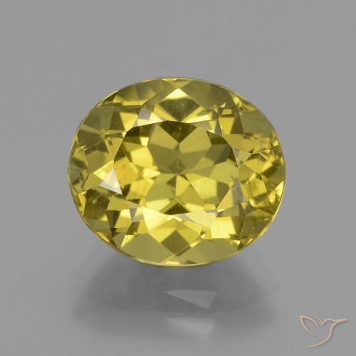 Apatita amarillo natural de 4,63 ct, corte óvalo, VS