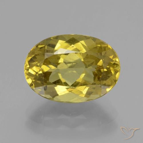 4.54ct Natural Amarillo medio Apatito, Ovalada, VS