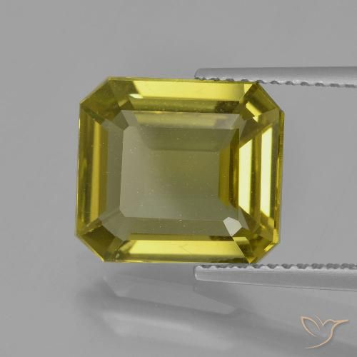 5.34ct Natural Dorado terroso Apatito, corte esmeralda, VS
