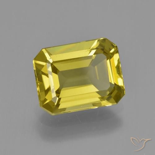 4.69ct Natural Amarillo amarronado Apatito, corte esmeralda, VS