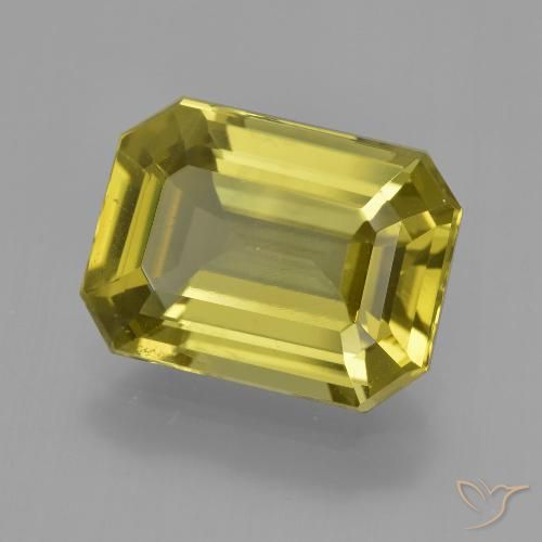 6.37ct Natural Amarillo piña Apatito, corte esmeralda, VS