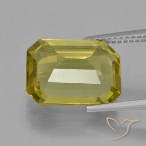 Apatito Amarillo piña natural de 6.37 ct, Corte Octágono / Esmeralda, VS