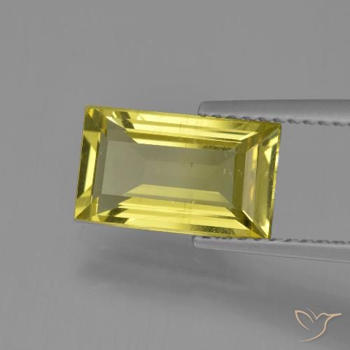 2.38ct Natural Amarillo claro Apatito, Corte Baguette, VS-SI