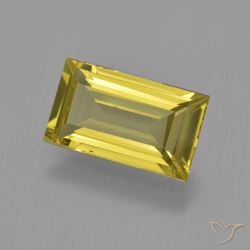 3.41ct Natural Amarillo medio Apatito, Corte Baguette, VS