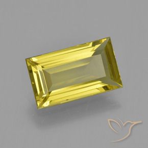 Apatito Amarillo medio natural de 3.41 ct, Corte Baguette, VS