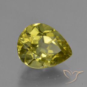 Apatito Amarillo terroso natural de 3.73 ct, En forma de pera, VS