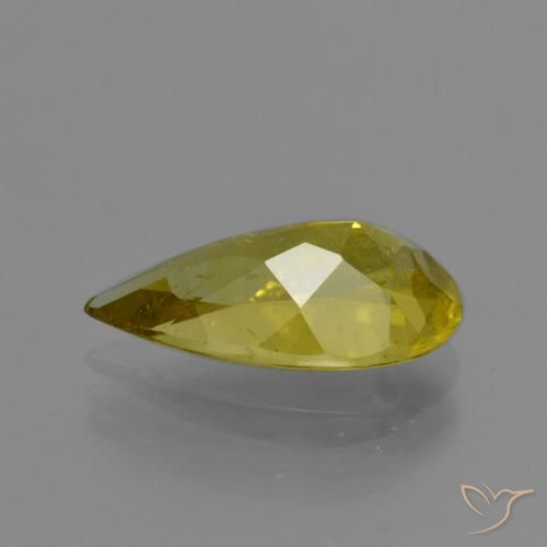 Apatito Amarillo medio natural de 3.30 ct, En forma de pera, VS-SI