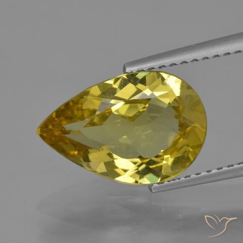 3.32ct Natural Amarillo dijón Apatito, En forma de pera, VS