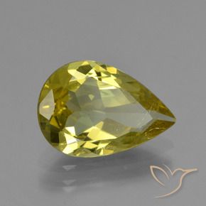 Apatito Amarillo medio natural de 3.12 ct, En forma de pera, VS-SI