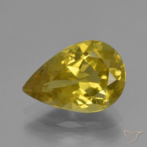 3.95ct Natural Amarillo otoño Apatito, En forma de pera, VS