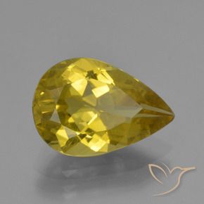 Apatito Amarillo otoño natural de 3.95 ct, En forma de pera, VS