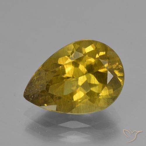 5.59ct Natural Marrón amarillento Apatito, En forma de pera, VS