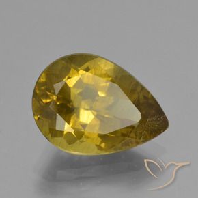 Apatito Marrón amarillento natural de 5.59 ct, En forma de pera, VS