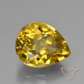 Apatito Naranja dorado natural de 6.72 ct, En forma de pera, VS