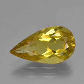Apatita amarillo natural de 4,67 ct, en forma de pera, VS