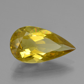 Apatita amarillo natural de 4,67 ct, en forma de pera, VS