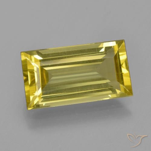 5.11ct Natural Amarillo amarronado Apatito, Corte Baguette, VS