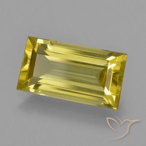 Apatito Amarillo amarronado natural de 5.11 ct, Corte Baguette, VS