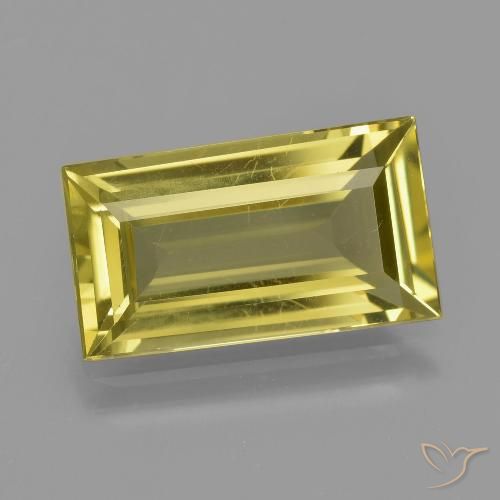 5.10ct Natural Amarillo púrpura Apatito, Corte Baguette, VS