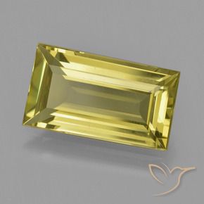 Apatito Amarillo púrpura natural de 5.10 ct, Corte Baguette, VS