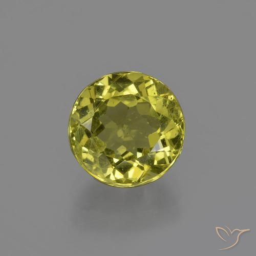 Apatita amarillo natural de 2,65 ct, corte redondo, VS